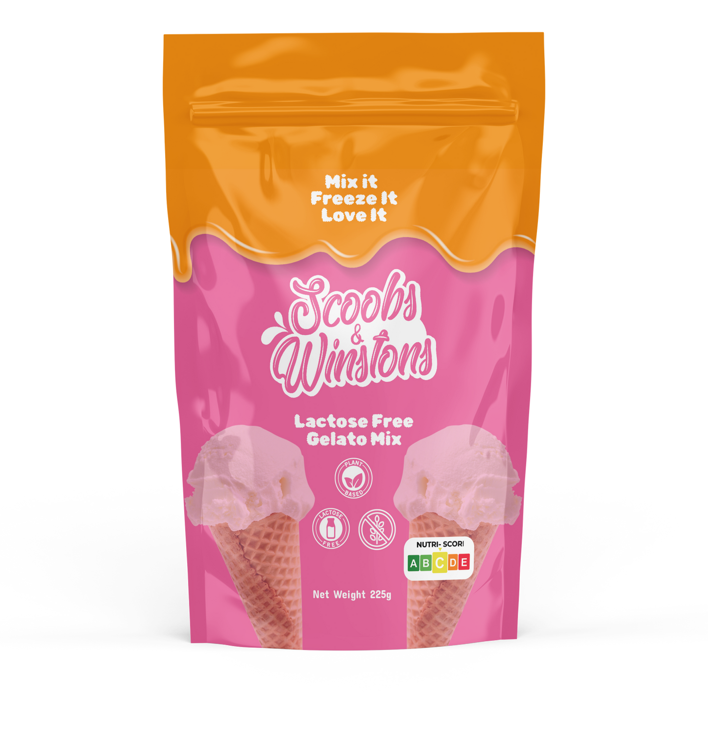 Plant-based gelato powder mix for ice cream 