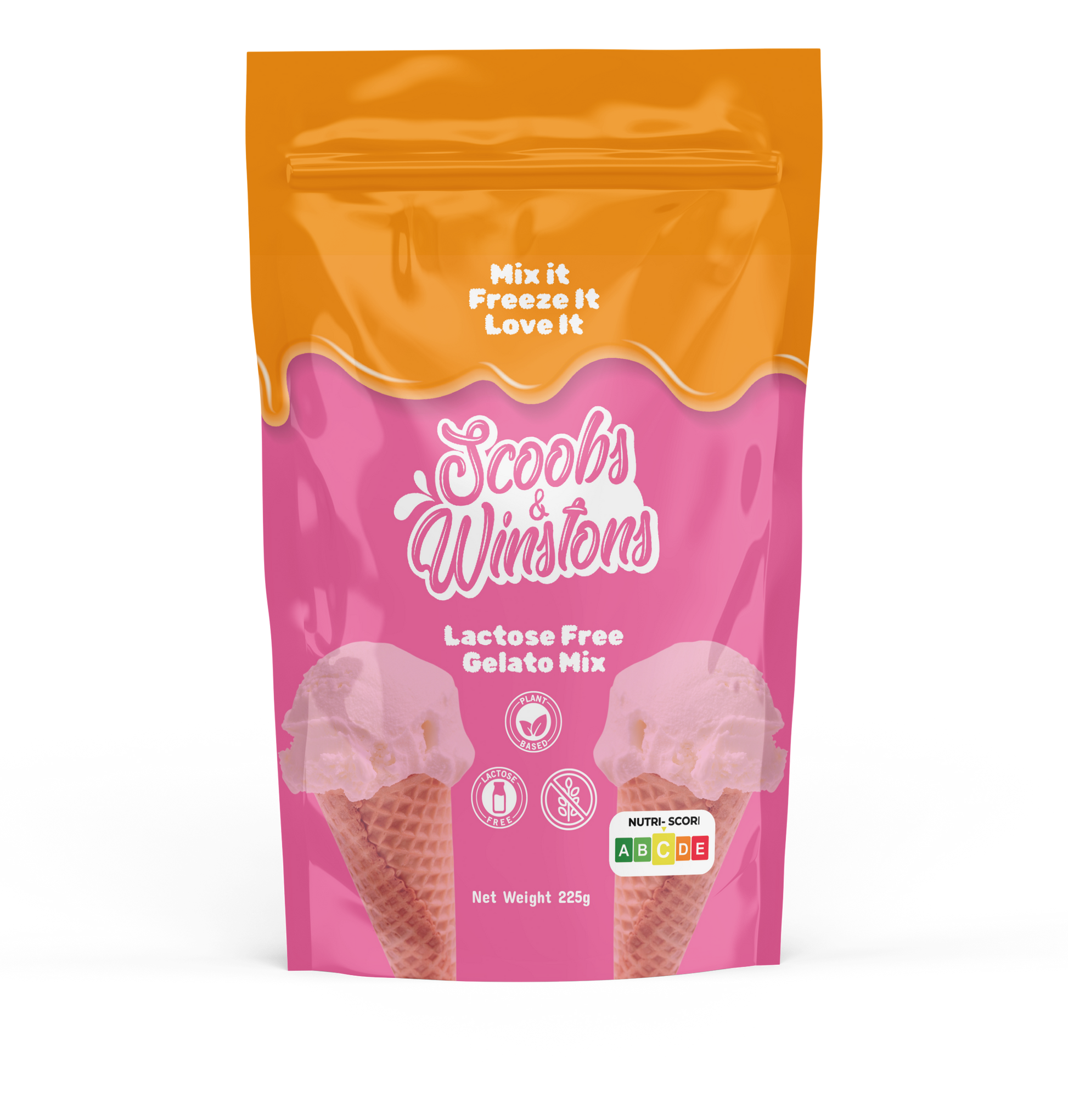 Plant-based gelato powder mix for ice cream 